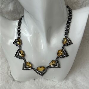Elegant Gold and Black Statement Necklace